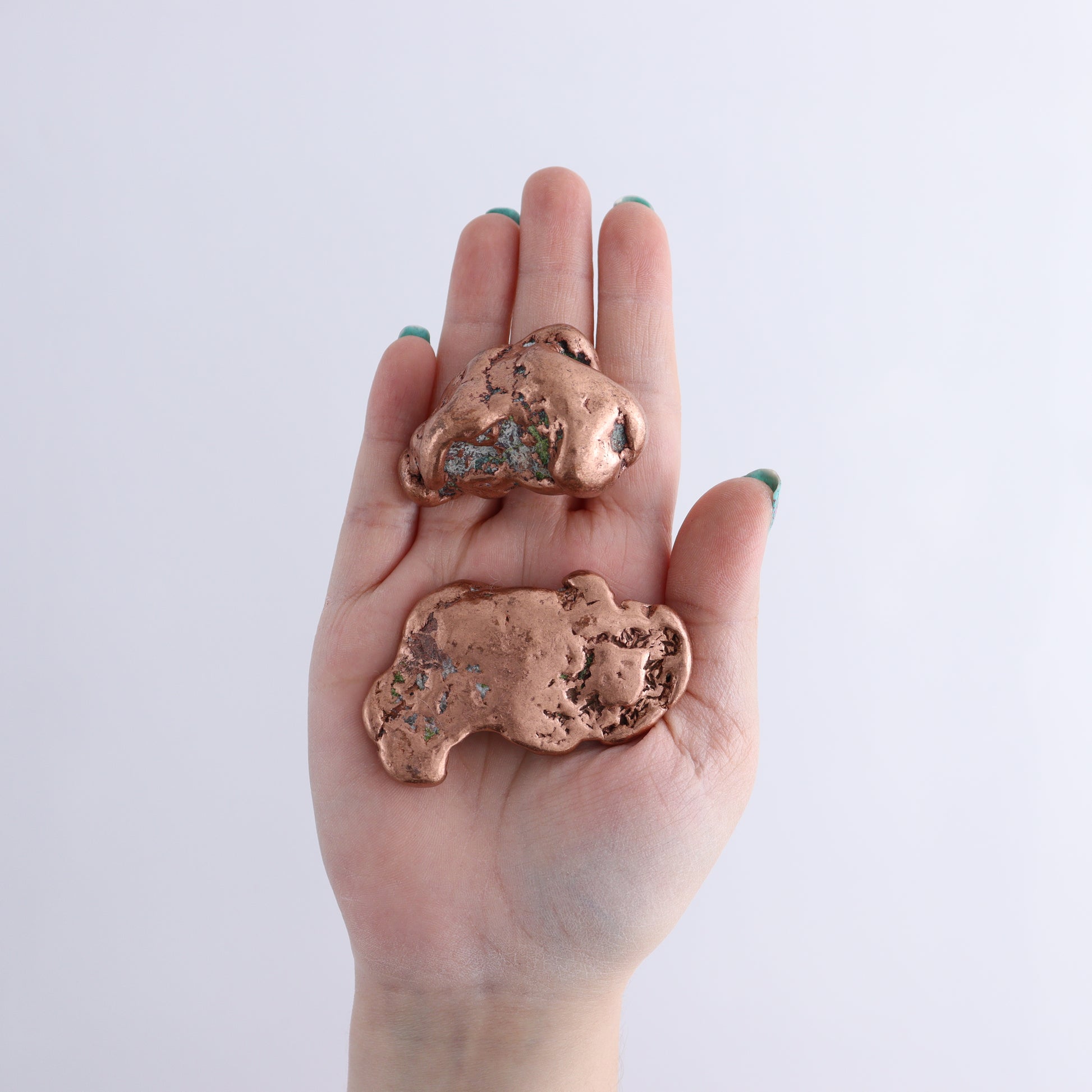 Copper Nuggets Flat of 12 - Expert Wholesale and Supplier of Wholesale Crystals & Bulk Gemstones, ["copper","Copper Nuggets","Freeforms","United States"]
