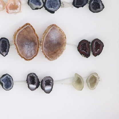 Tabasco Geodes 9 Pairs - Expert Wholesale and Supplier of Wholesale Crystals & Bulk Gemstones, ["Geodes","Tabasco Geode"]