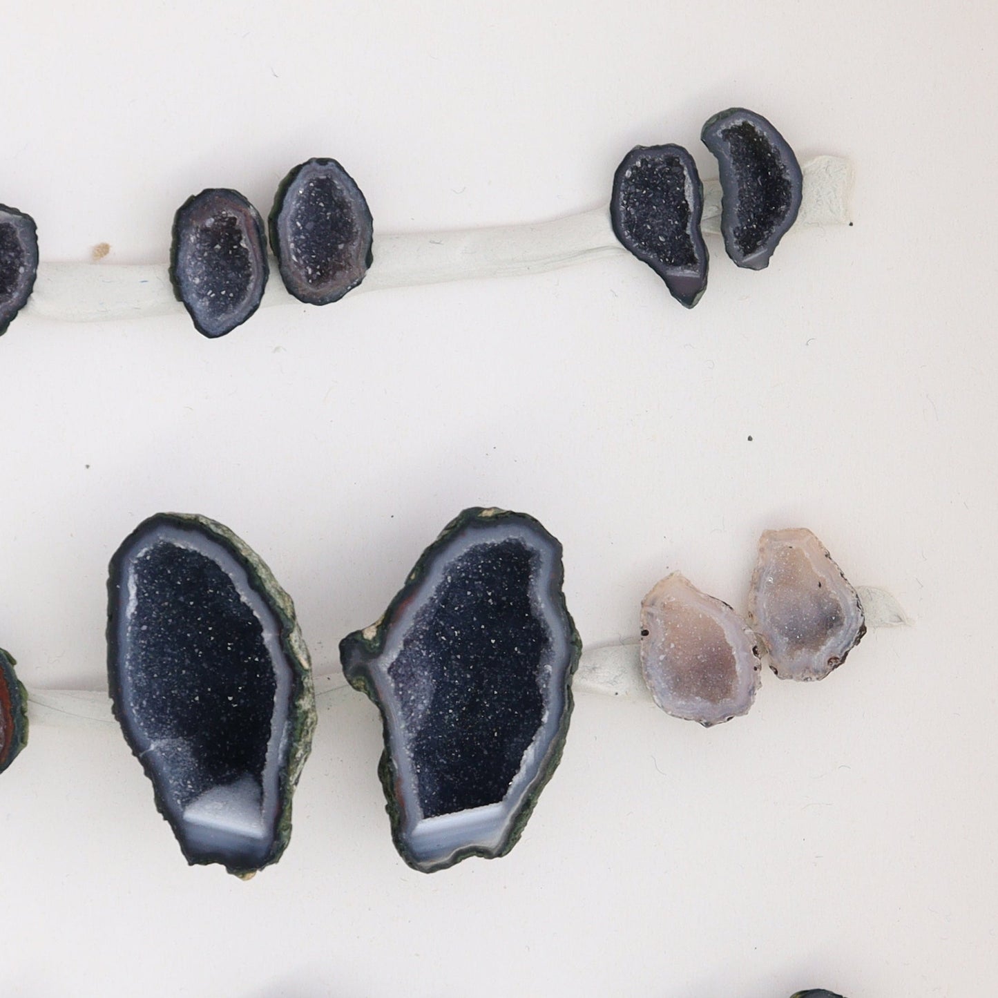 Tabasco Geodes 9 Pairs - Expert Wholesale and Supplier of Wholesale Crystals & Bulk Gemstones, ["Geodes","Tabasco Geode"]