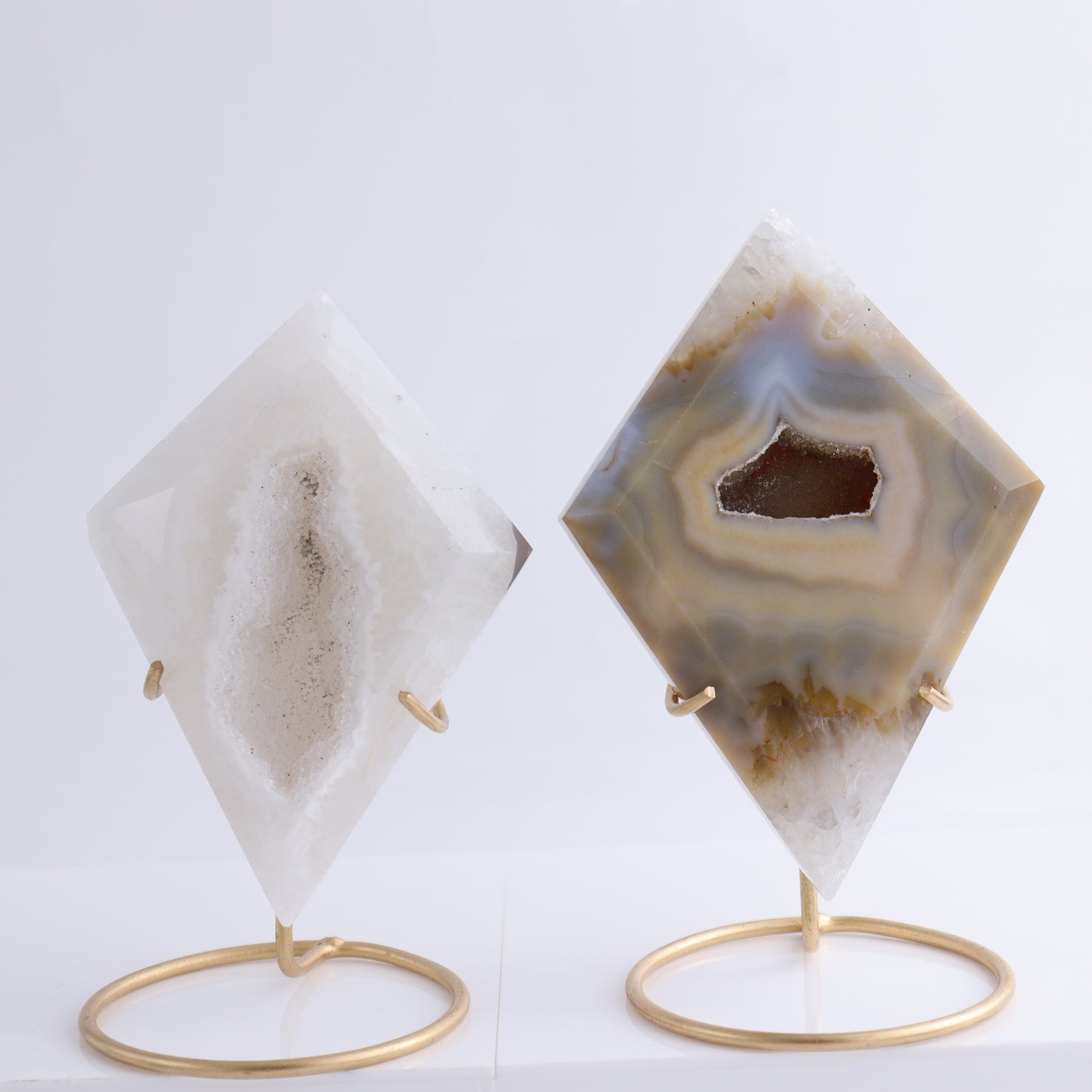 Agate Diamond Carving with Stands Set of 5 - Expert Wholesale and Supplier of Wholesale Crystals & Bulk Gemstones, ["Agate","Diamond"]