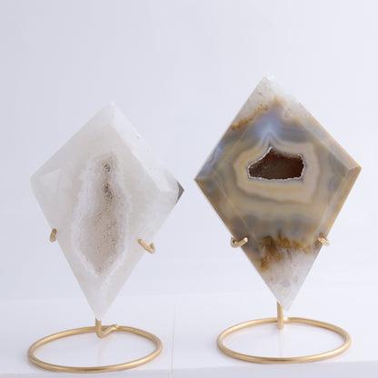 Agate Diamond Carving with Stands Set of 5 - Expert Wholesale and Supplier of Wholesale Crystals & Bulk Gemstones, ["Agate","Diamond"]
