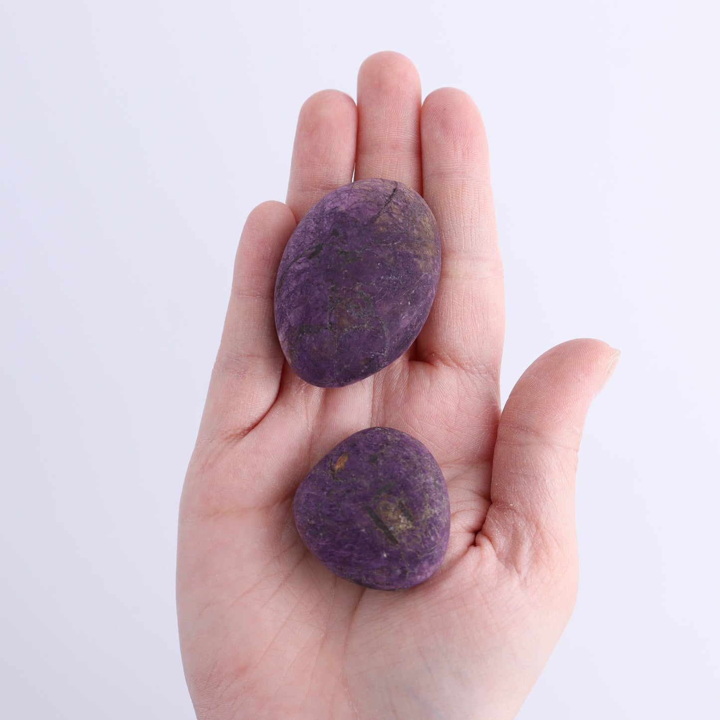 Purpurite Tumbles Set of 12 - Expert Wholesale and Supplier of Wholesale Crystals & Bulk Gemstones, ["Freeform","Freeforms","purpurite","Purpurite Velvet"]
