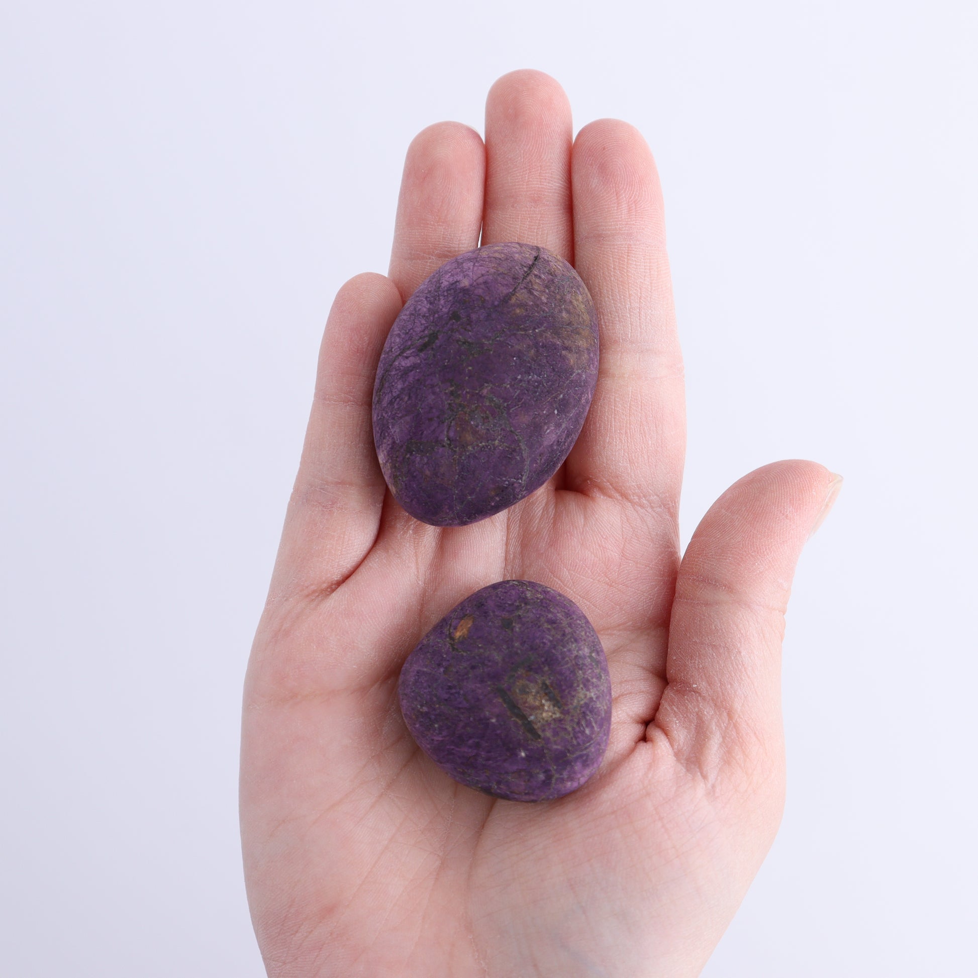 Purpurite Tumbles Set of 12 - Expert Wholesale and Supplier of Wholesale Crystals & Bulk Gemstones, ["Freeform","Freeforms","purpurite","Purpurite Velvet"]