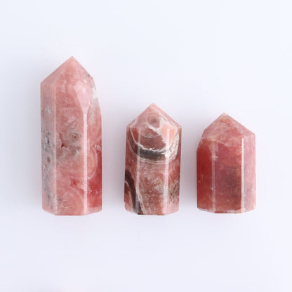 Rhodochrosite Towers Set of 9