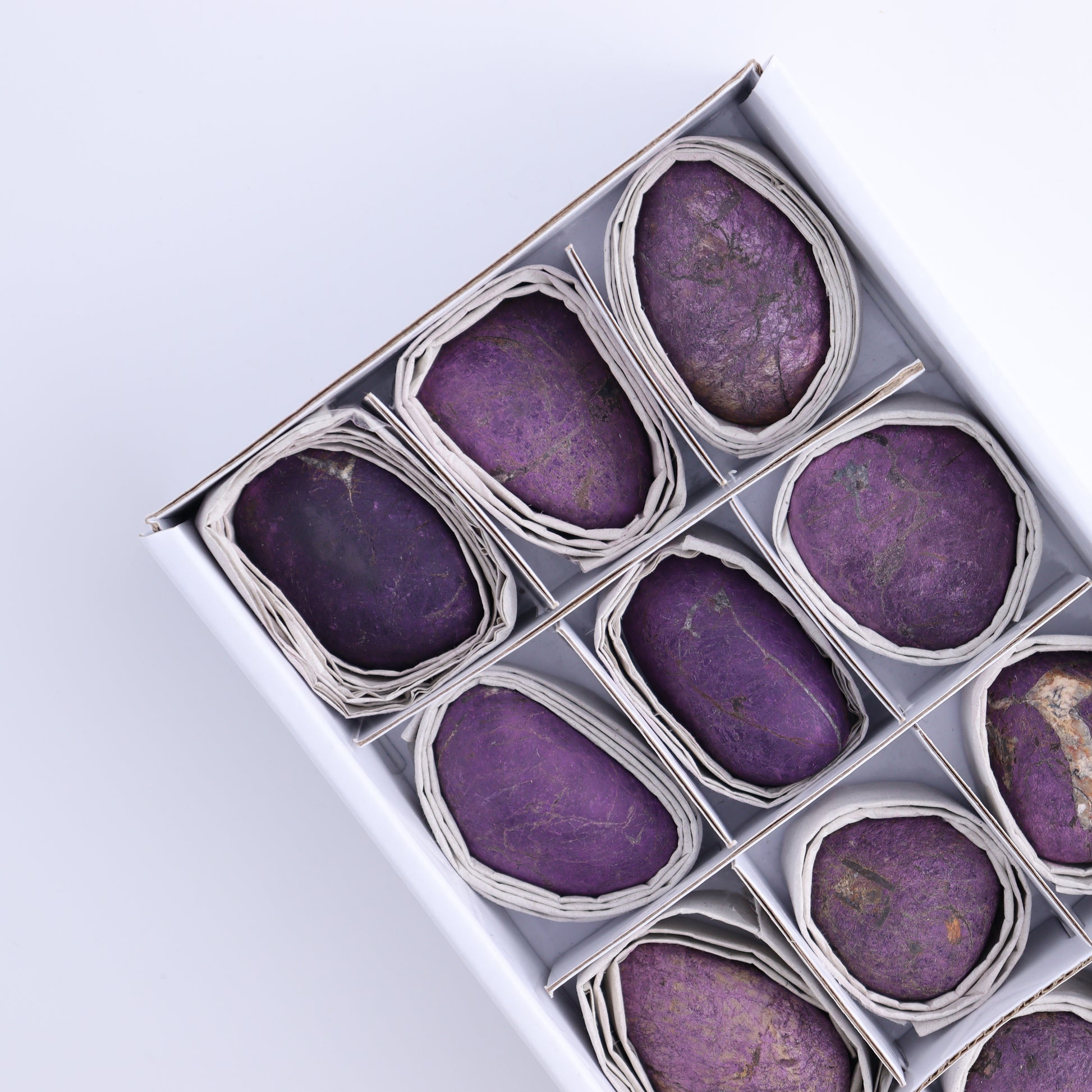 Purpurite Tumbles Set of 12 - Expert Wholesale and Supplier of Wholesale Crystals & Bulk Gemstones, ["Freeform","Freeforms","purpurite","Purpurite Velvet"]