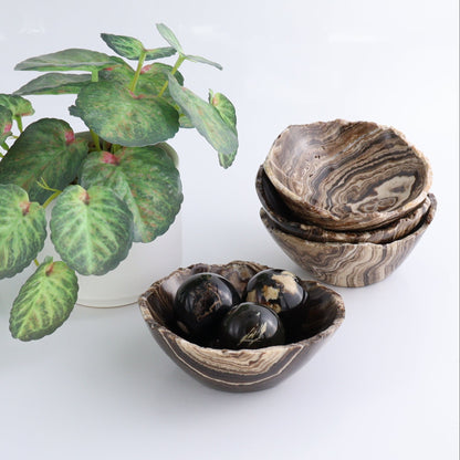 One Bowl (12 cm) Mexican Onyx/Calcite Chocolate Rough - Expert Wholesale and Supplier of Wholesale Crystals & Bulk Gemstones, ["bowl","Calcite","Catalog Onyx","Decorative Dish","Mexico","onyx"]