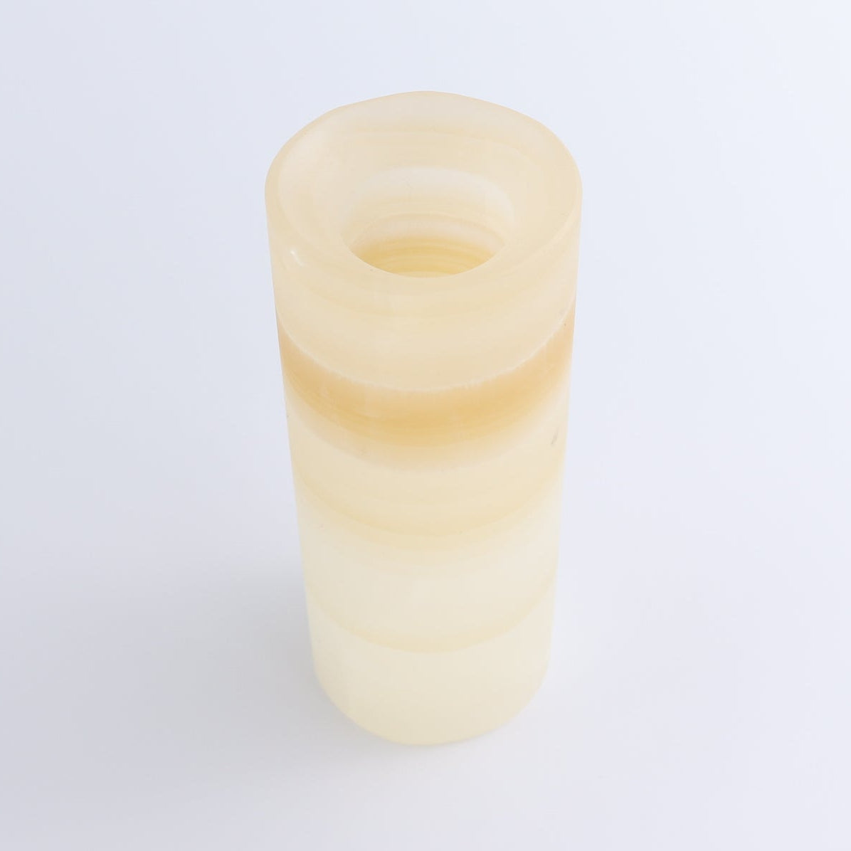 One Small Flower Vase Mexican Onyx/Calcite Light Honey