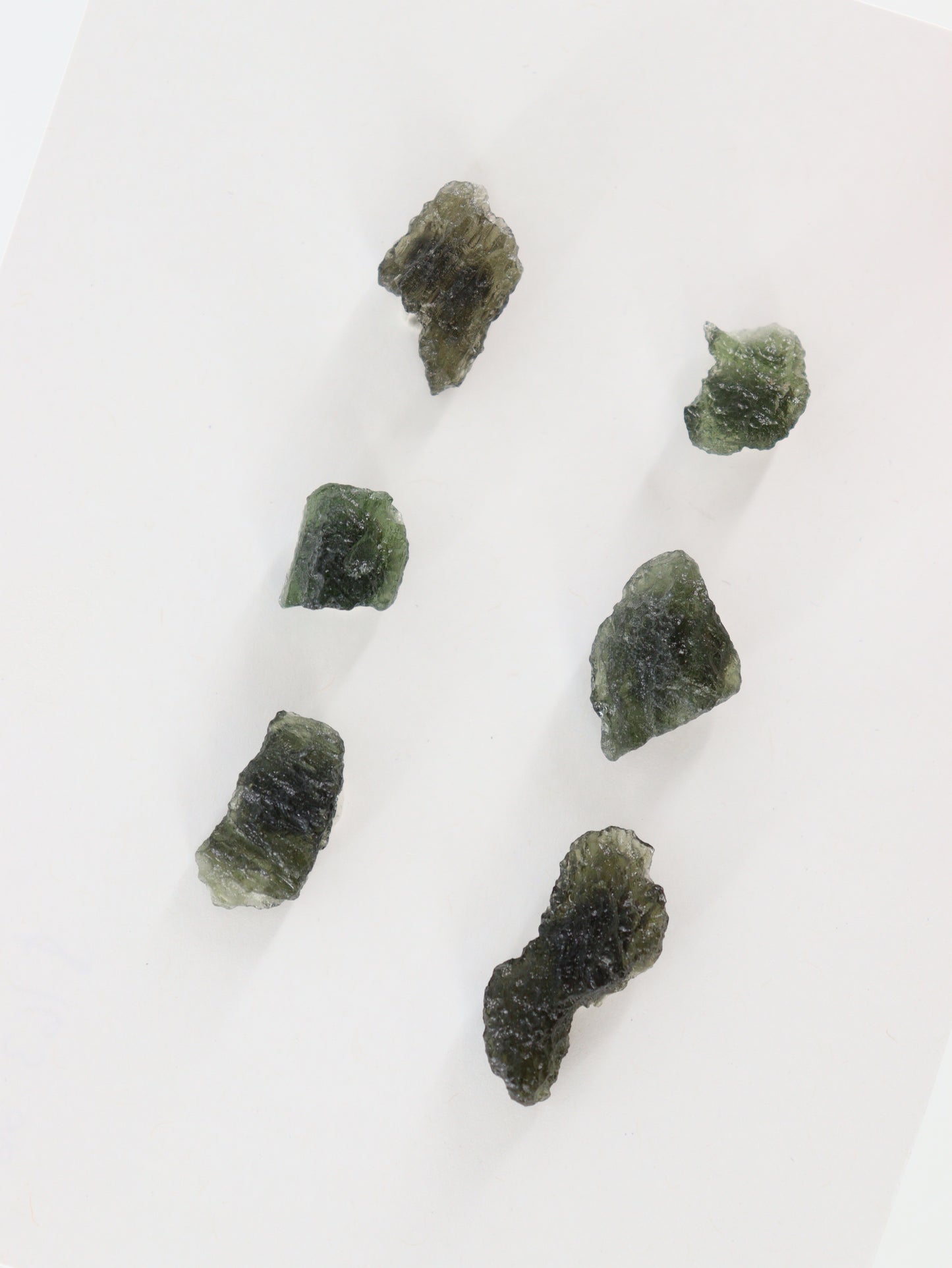 Rough Moldavite Set of 6 - Expert Supplier of Wholesale Crystals & Bulk Gemstones