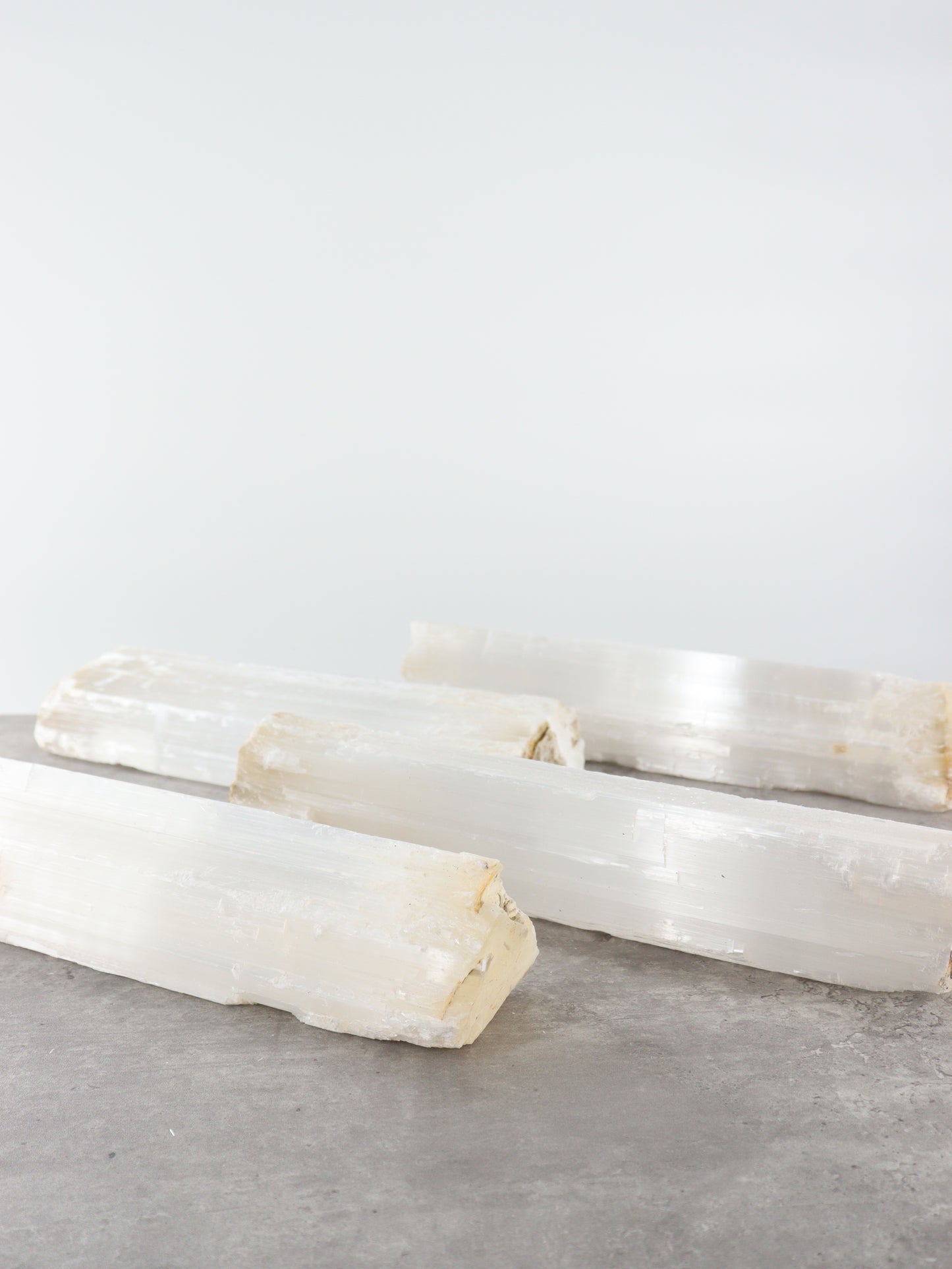 Selenite Logs Set of 4 - Expert Wholesale and Supplier of Wholesale Crystals & Bulk Gemstones, []