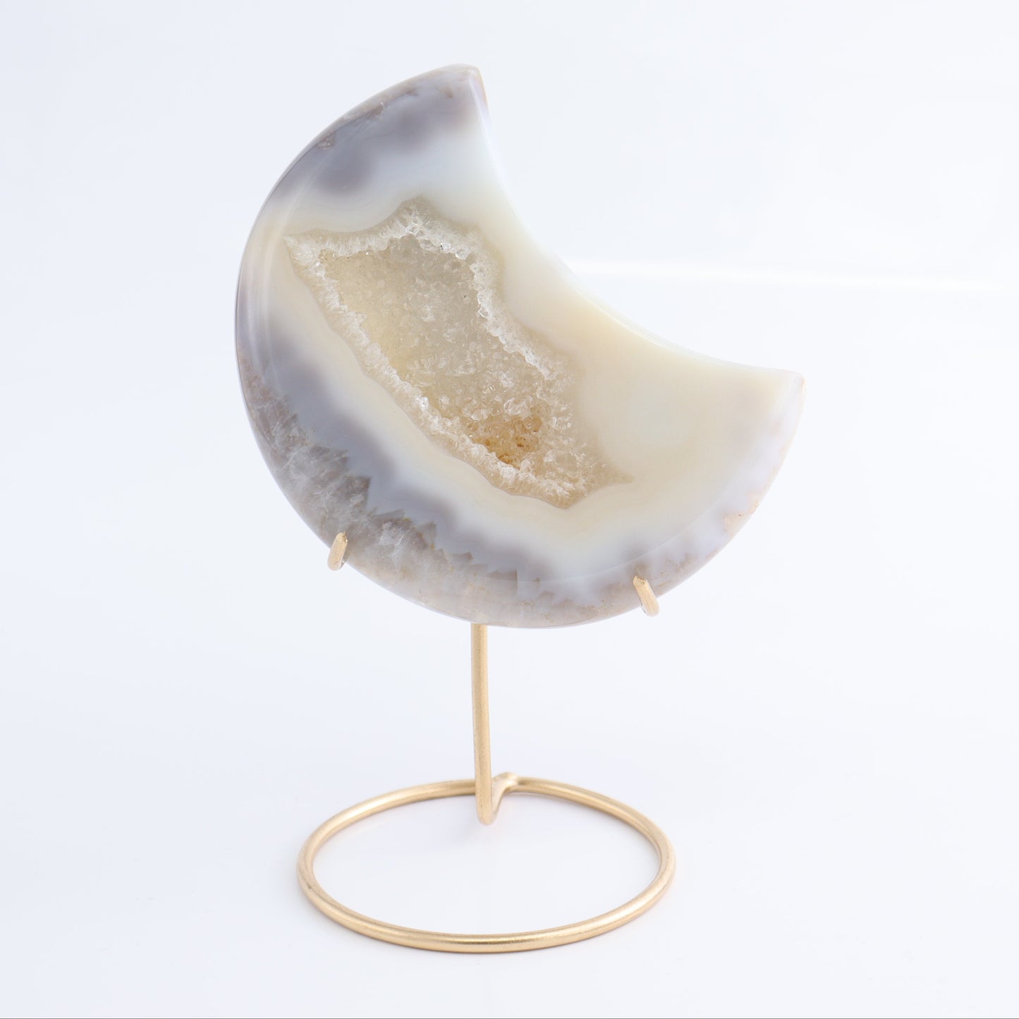 Agate Moons with Stand Set of 2 - Expert Wholesale and Supplier of Wholesale Crystals & Bulk Gemstones, ["Agate","Brazil","moons"]