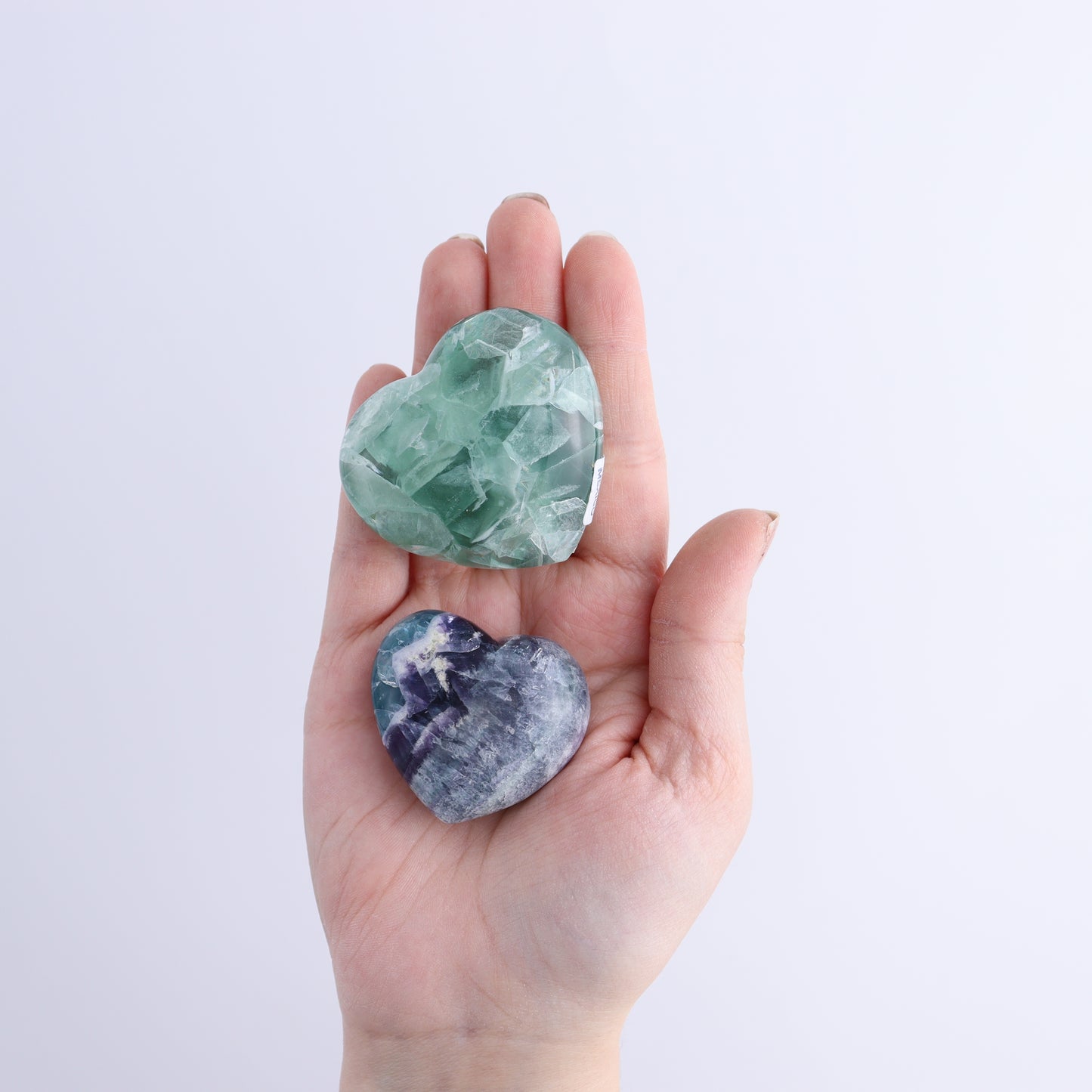Fluorite Hearts Set of 7 - Expert Wholesale and Supplier of Wholesale Crystals & Bulk Gemstones, ["Fluorite","Hearts","Mexico"]