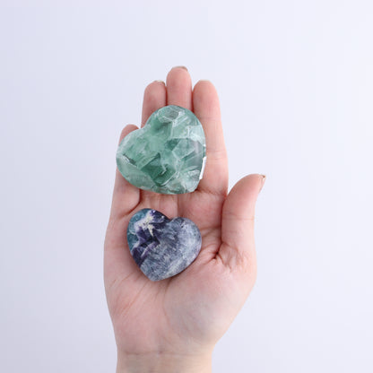 Fluorite Hearts Set of 7 - Expert Wholesale and Supplier of Wholesale Crystals & Bulk Gemstones, ["Fluorite","Hearts","Mexico"]