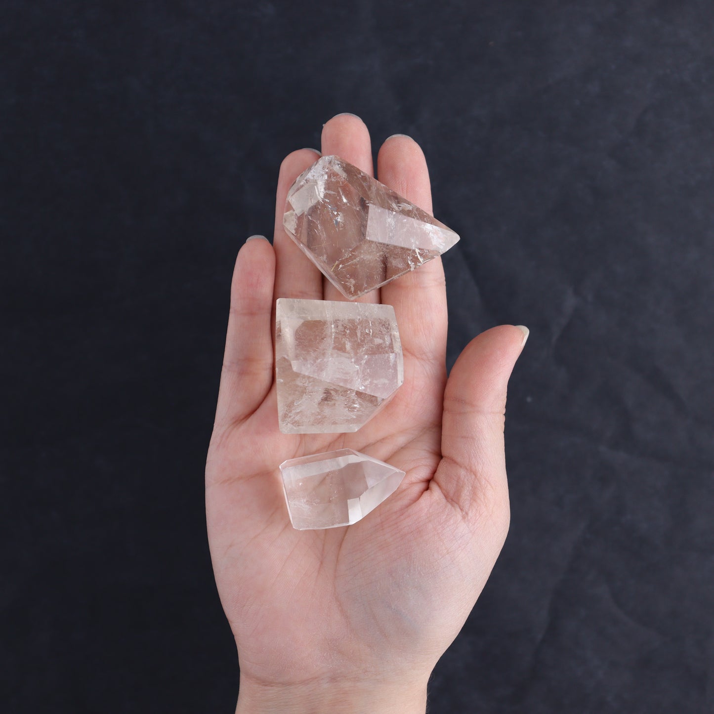 Quartz Mixed Set of 15 - Expert Wholesale and Supplier of Wholesale Crystals & Bulk Gemstones, ["Brazil","Clear Quartz","Quartz","Smoky Quartz"]