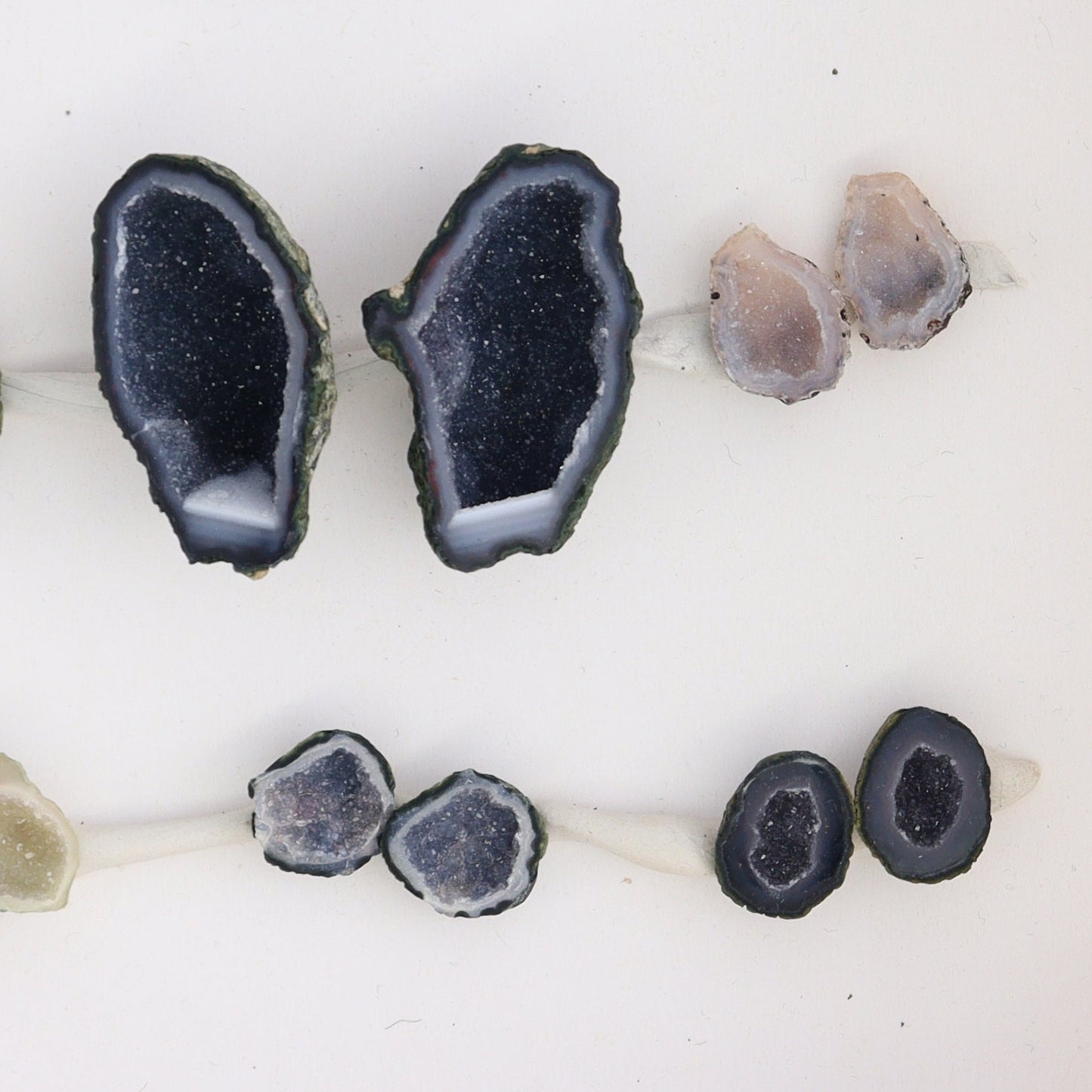 Tabasco Geodes 9 Pairs - Expert Wholesale and Supplier of Wholesale Crystals & Bulk Gemstones, ["Geodes","Tabasco Geode"]