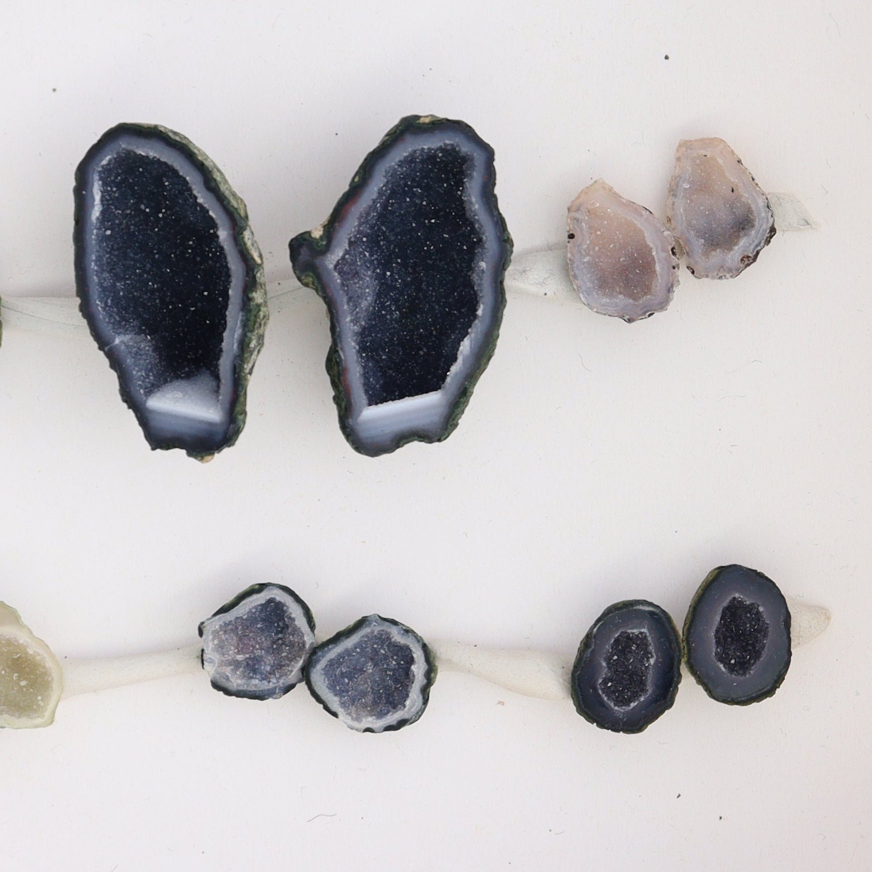 Tabasco Geodes 9 Pairs - Expert Wholesale and Supplier of Wholesale Crystals & Bulk Gemstones, ["Geodes","Tabasco Geode"]