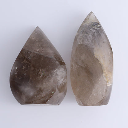 Imperfect Smoky Quartz Set of 2 - Expert Wholesale and Supplier of Wholesale Crystals & Bulk Gemstones, ["Brazil","flames","Quartz","Smoky Quartz"]