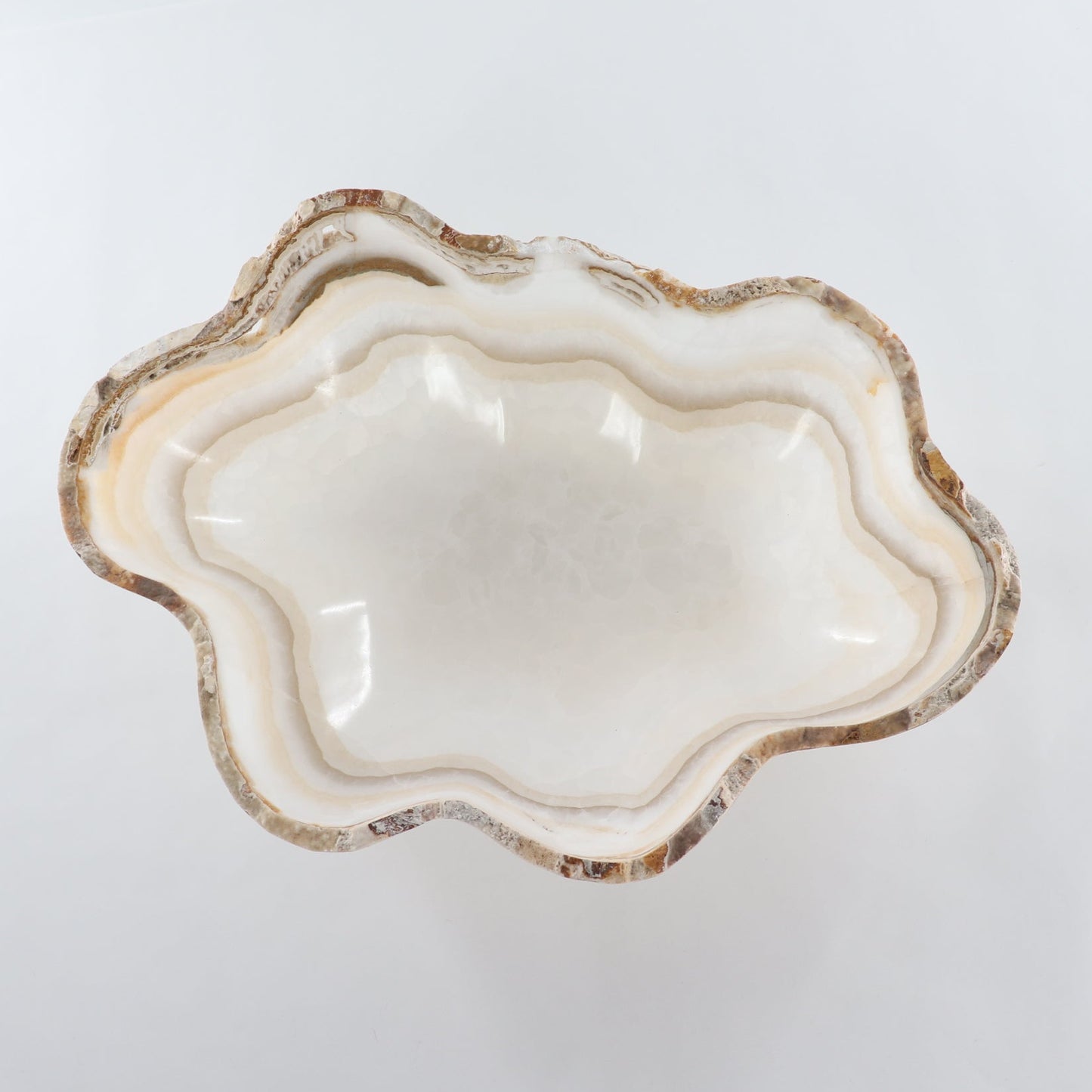 Mexican Onyx/Calcite Bowl (L) 19" x (W) 13" x (H) 5"