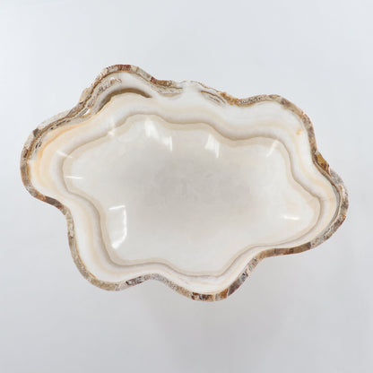 Mexican Onyx/Calcite Bowl (L) 19" x (W) 13" x (H) 5"