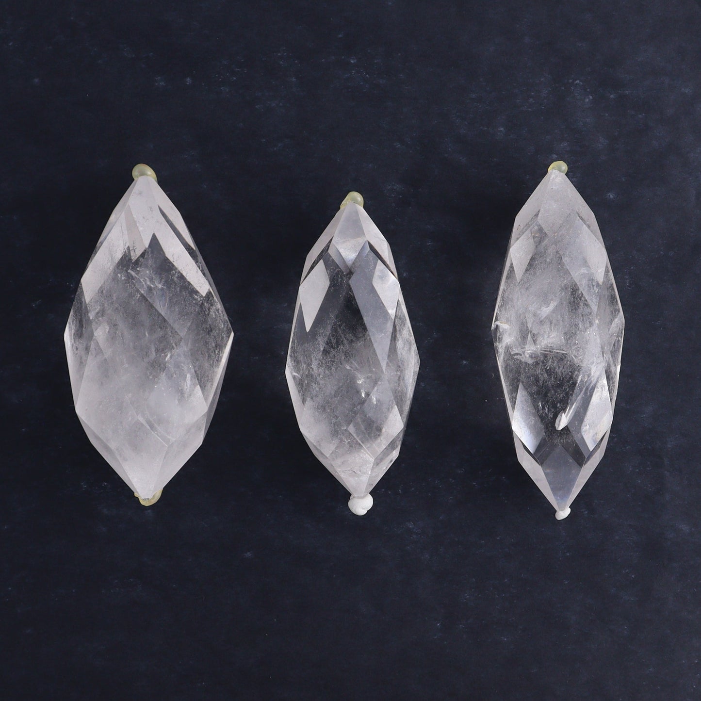 Quartz Faceted Double Points Set of 11 - Expert Wholesale and Supplier of Wholesale Crystals & Bulk Gemstones, ["Brazil","Clear Quartz","Mixed Carvings","Quartz"]