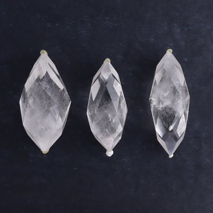 Quartz Faceted Double Points Set of 11 - Expert Wholesale and Supplier of Wholesale Crystals & Bulk Gemstones, ["Brazil","Clear Quartz","Mixed Carvings","Quartz"]