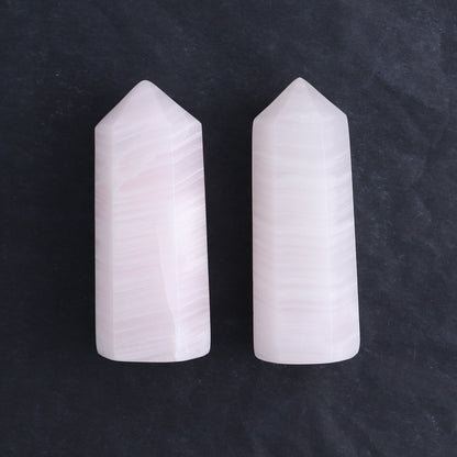Pink Mangano Calcite Towers Set of 6