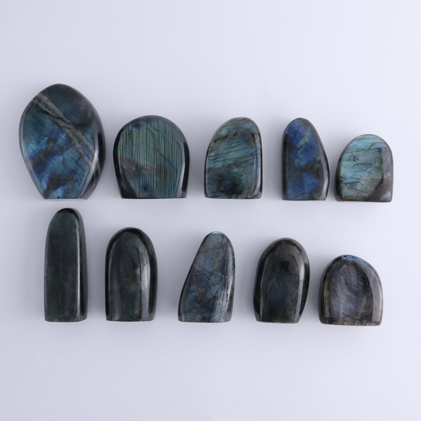 Labradorite Freeform Set of 10 - Expert Wholesale and Supplier of Wholesale Crystals & Bulk Gemstones, ["Freeforms","Labradorite","Madagascar"]