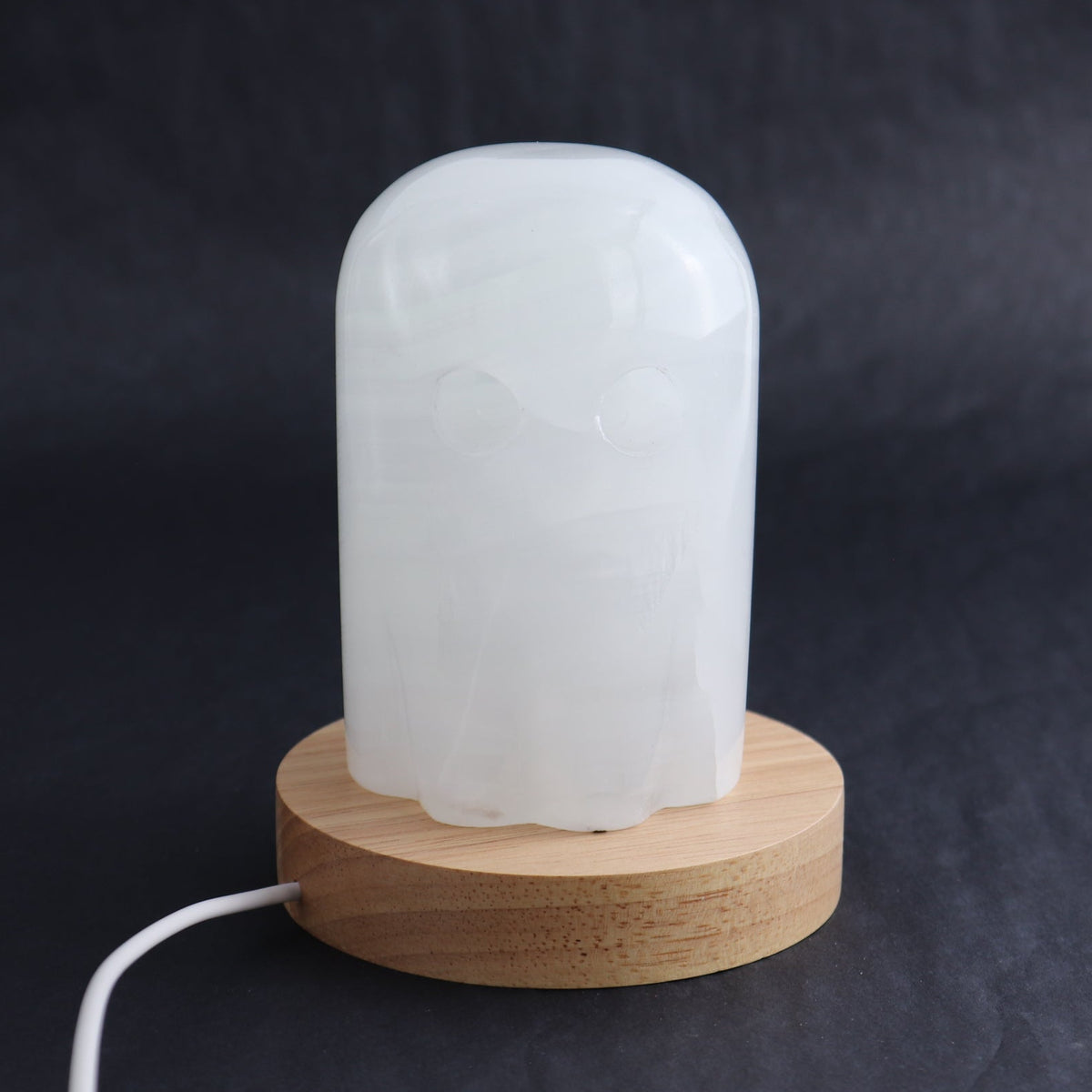 One Ghost White Mexican Onyx/Calcite with Light | Mi Esperanza Minerals | Supplier of Crystals and Onyx