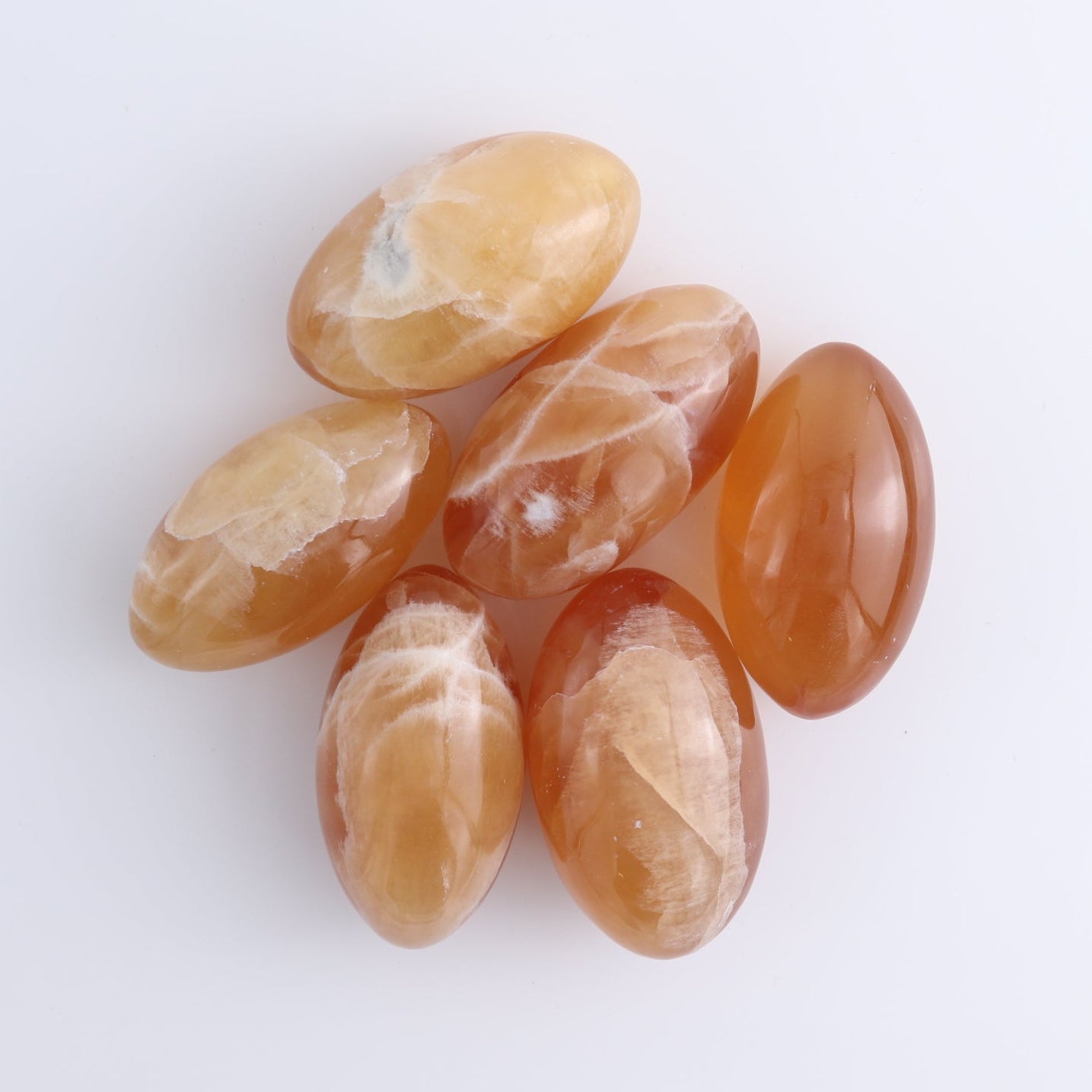 Honey Calcite Lingams 500 grams Set