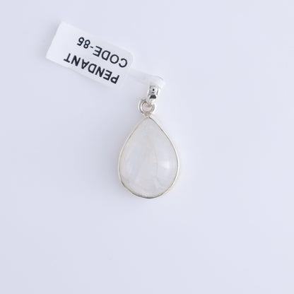 One Rainbow Moonstone Sterling Silver Pendant (chain not included) - Expert Wholesale and Supplier of Wholesale Crystals & Bulk Gemstones, ["Pendant","Rainbow Moonstone","Sterling Silver"]