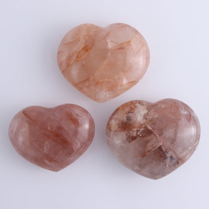 Fire Quartz Hearts Set of 6 - Expert Wholesale and Supplier of Wholesale Crystals & Bulk Gemstones, ["Fire Quartz","Hearts","Quartz"]