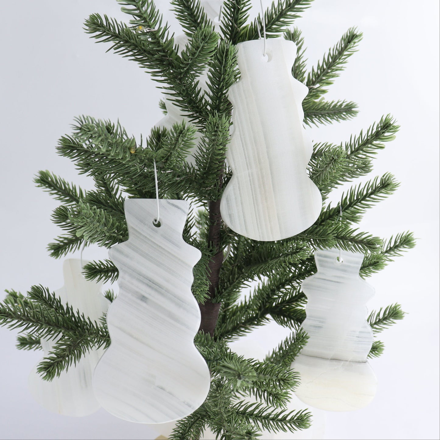 One White Onyx Snowman Ornament - Expert Wholesale and Supplier of Wholesale Crystals & Bulk Gemstones, ["Catalog Onyx","Mexico","onyx","Ornament","snowmans"]