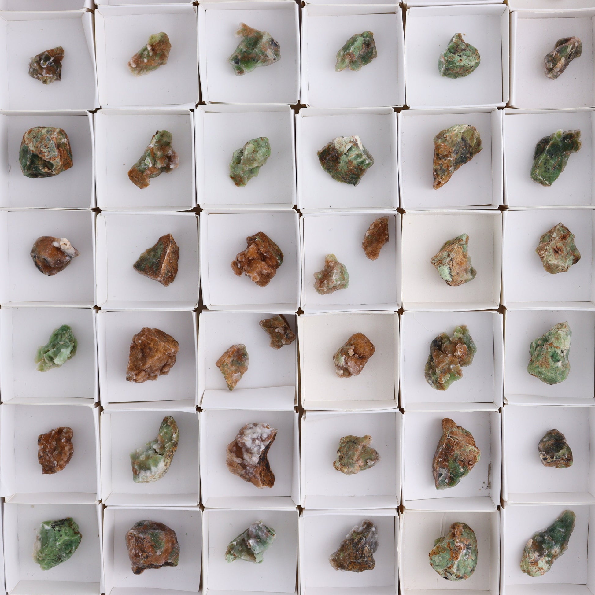 Chrome Chalcedony Flat of 56 - Expert Wholesale and Supplier of Wholesale Crystals & Bulk Gemstones, ["Chalcedony","Chrome Chalcedony"]
