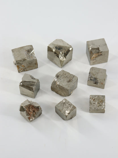 Pyrite Cubes Set of 9 - Expert Wholesale and Supplier of Wholesale Crystals & Bulk Gemstones, ["Cubes","Pyrite","Spain"]