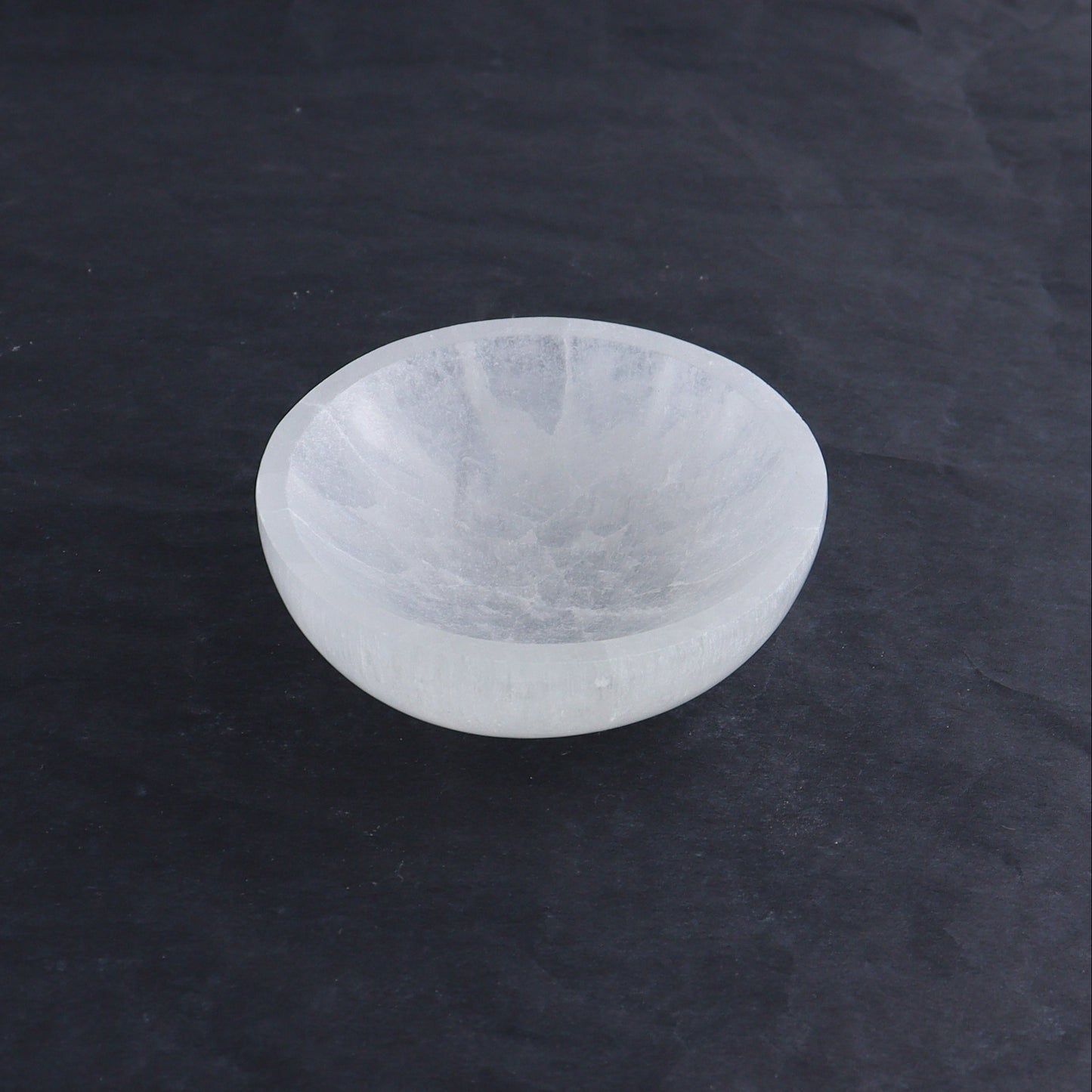 One Selenite (Satin Spar) Round Bowl 10 cm - Expert Wholesale and Supplier of Wholesale Crystals & Bulk Gemstones, ["Bowls","Morocco","Selenite"]