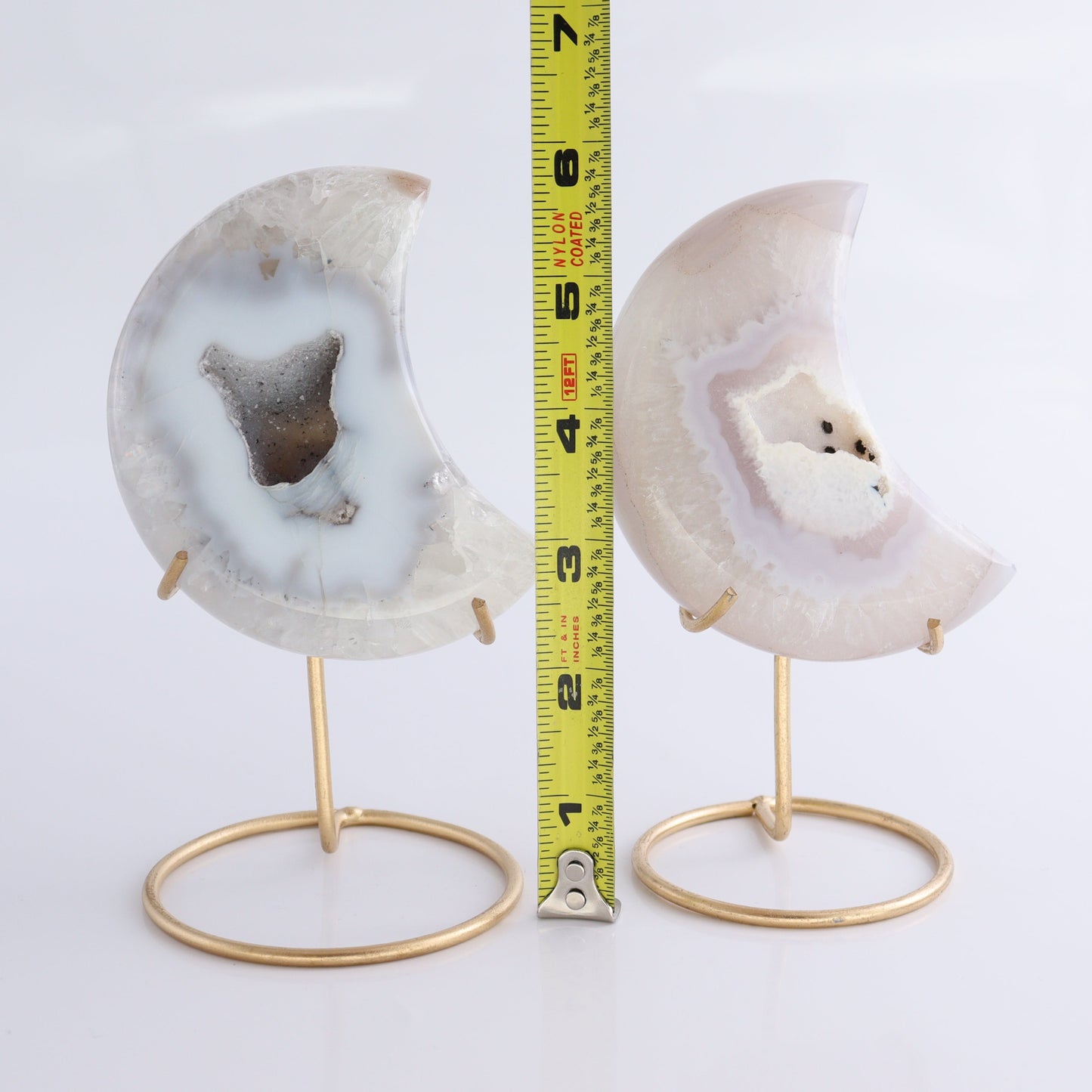 Agate Moons with Stand Set of 5 - Expert Wholesale and Supplier of Wholesale Crystals & Bulk Gemstones, ["Agate","Brazil","moons"]