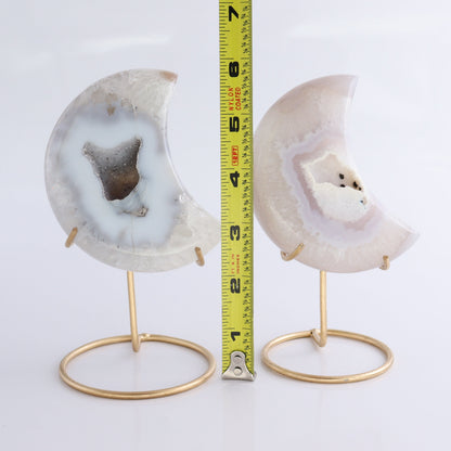 Agate Moons with Stand Set of 5 - Expert Wholesale and Supplier of Wholesale Crystals & Bulk Gemstones, ["Agate","Brazil","moons"]