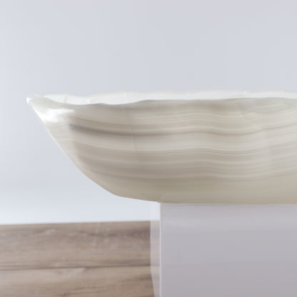 Mexican Onyx/Calcite Canoe Bowl - Expert Wholesale and Supplier of Wholesale Crystals & Bulk Gemstones, ["Bowls","Calcite","canoe","Mexico","onyx"]