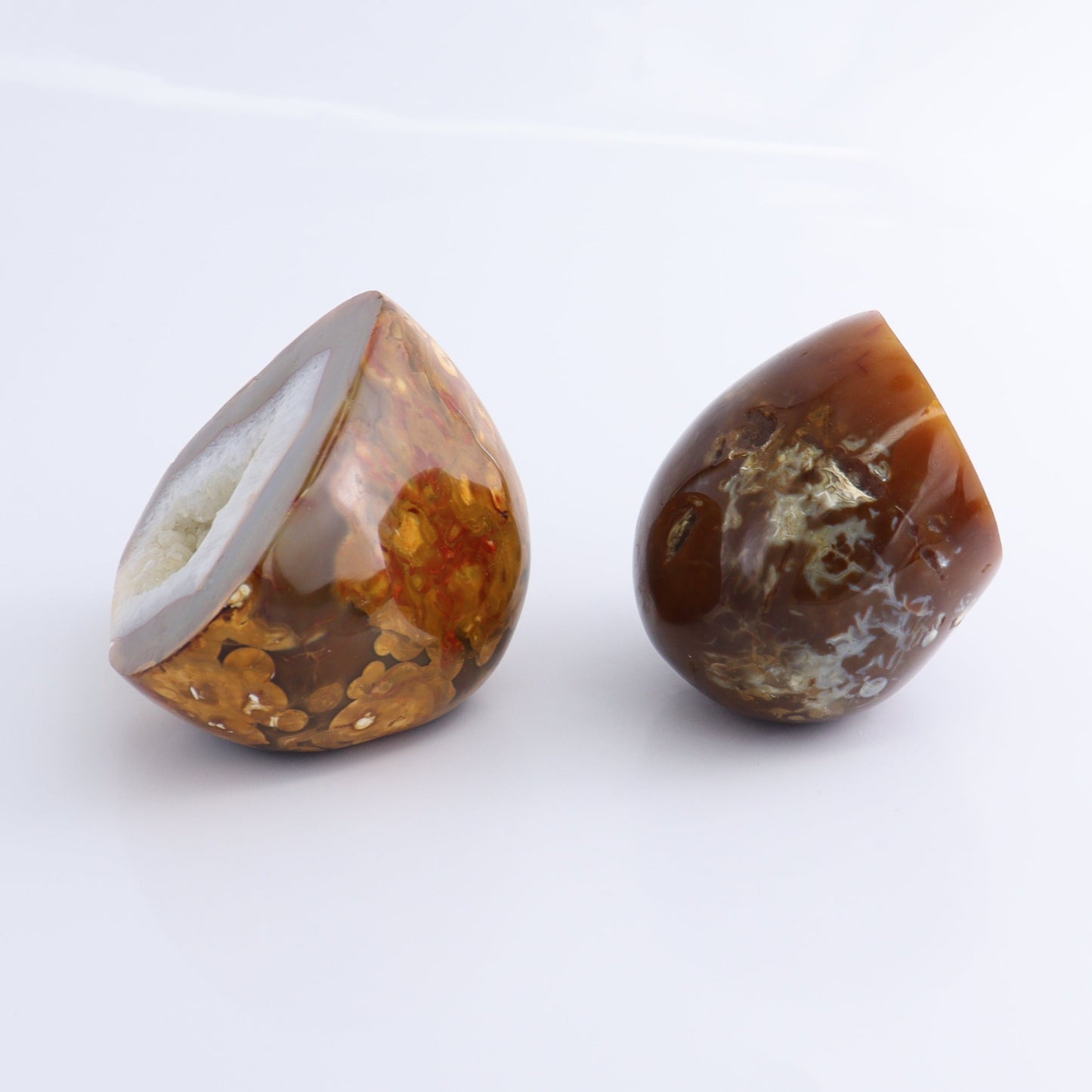 Carnelian Geodes Set of 2 - Expert Wholesale and Supplier of Wholesale Crystals & Bulk Gemstones, ["carnelian","Geodes","Madagascar"]