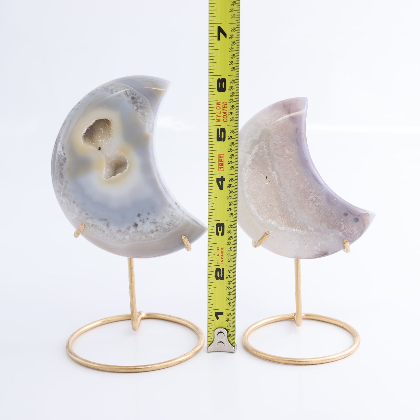 Agate Moons with Stand Set of 5 - Expert Wholesale and Supplier of Wholesale Crystals & Bulk Gemstones, ["Agate","Brazil","moons"]