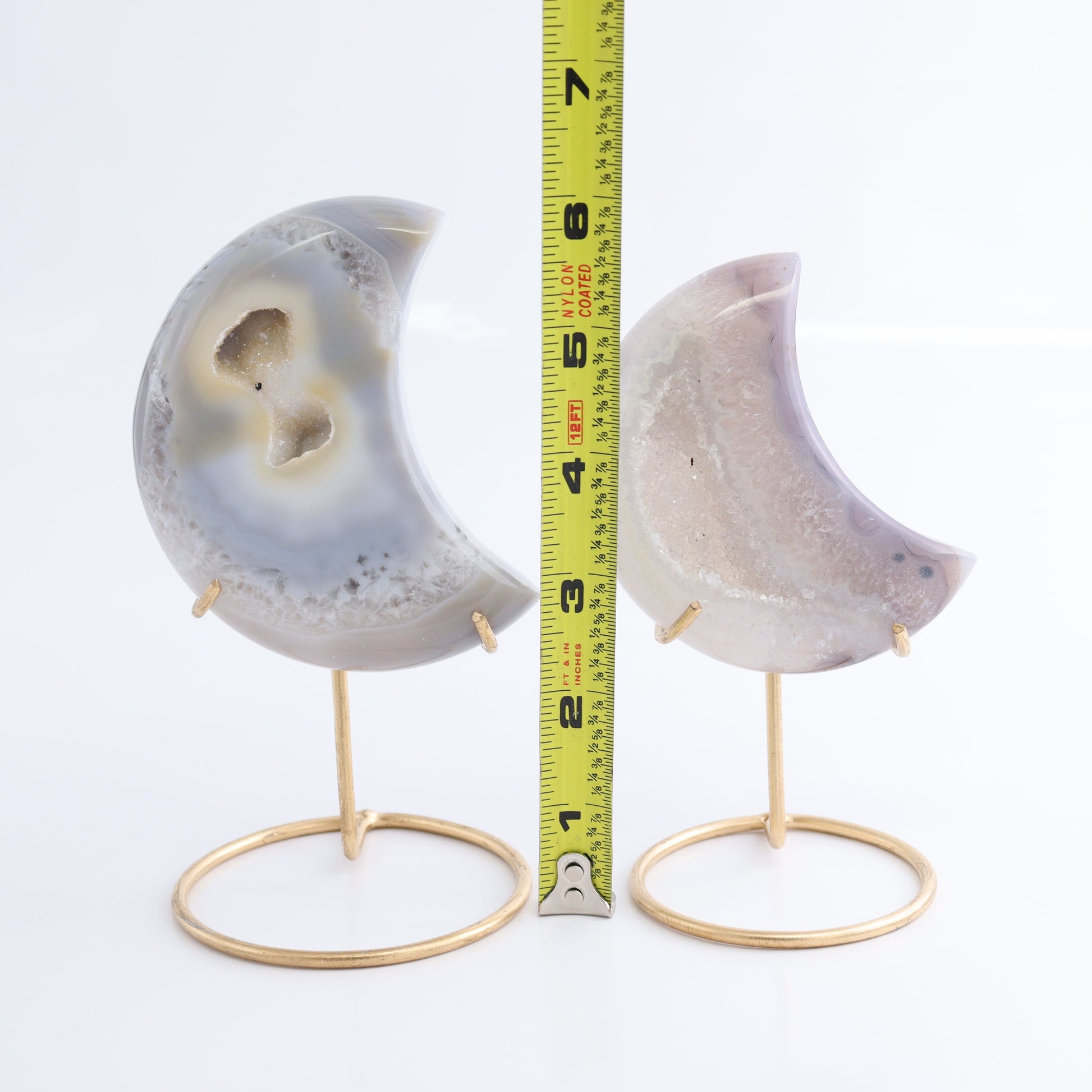 Agate Moons with Stand Set of 5 - Expert Wholesale and Supplier of Wholesale Crystals & Bulk Gemstones, ["Agate","Brazil","moons"]