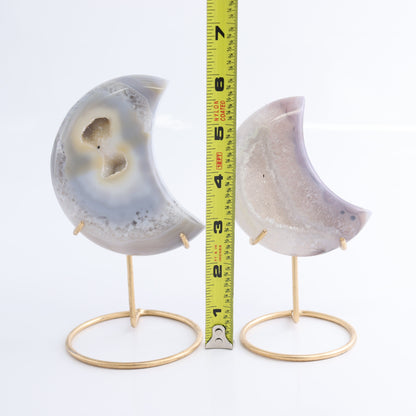 Agate Moons with Stand Set of 5 - Expert Wholesale and Supplier of Wholesale Crystals & Bulk Gemstones, ["Agate","Brazil","moons"]