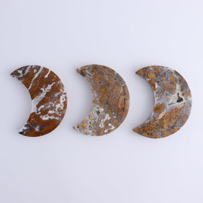 Brecciated Jasper Mixed Carvings Set of 6 - Expert Wholesale and Supplier of Wholesale Crystals & Bulk Gemstones, ["Brecciated Jasper","Freeform","Freeforms","Hearts","Indonesia","Mermaid Tail","moons"]