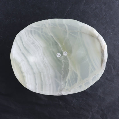 One Bowl Mexican Onyx/Calcite White with Green Banding Rough