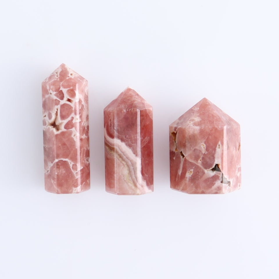 Rhodochrosite Towers Set of 9