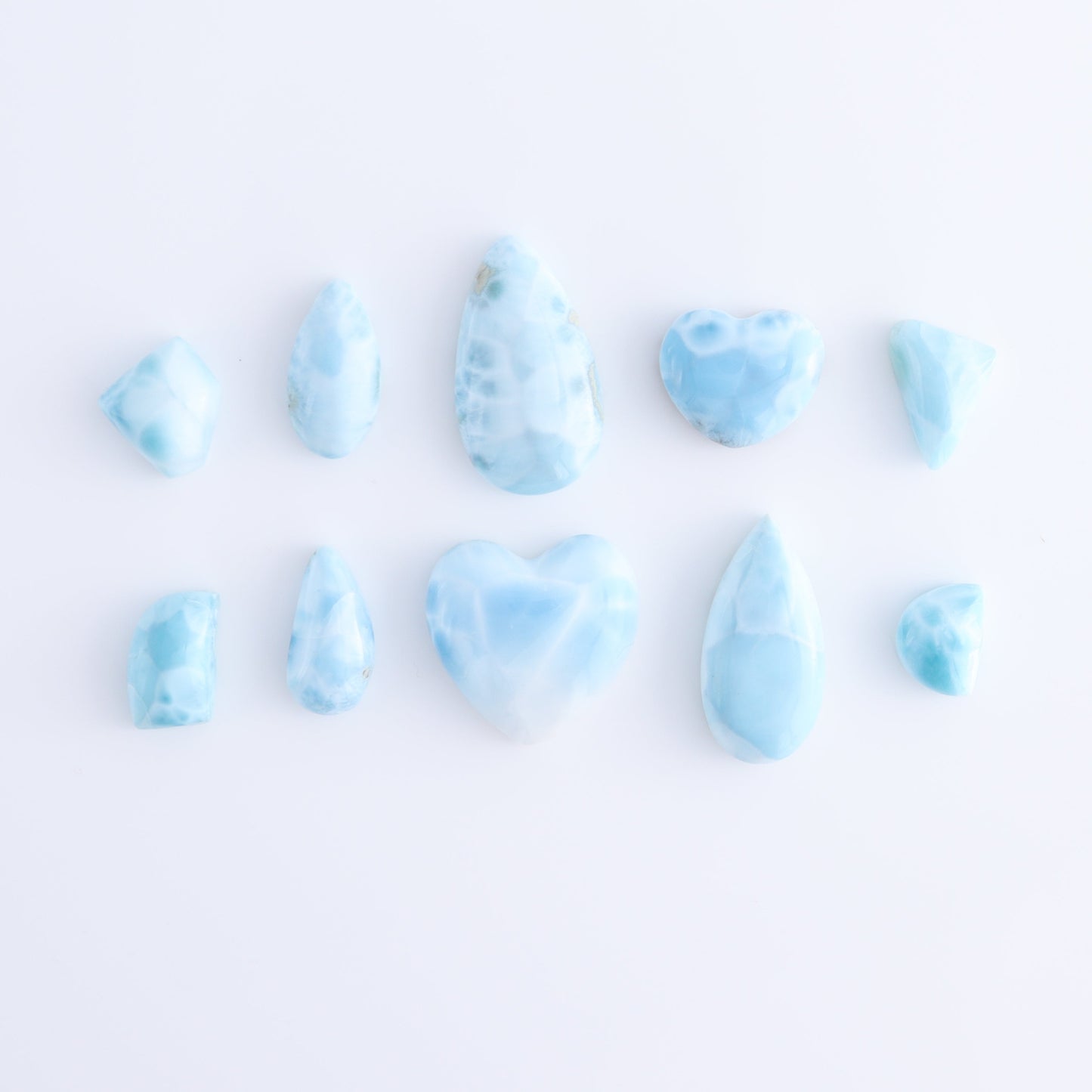 Larmiar Cabs Set of 10 - Expert Wholesale and Supplier of Wholesale Crystals & Bulk Gemstones, ["Cabs","Freeform","Freeforms","Larimar"]