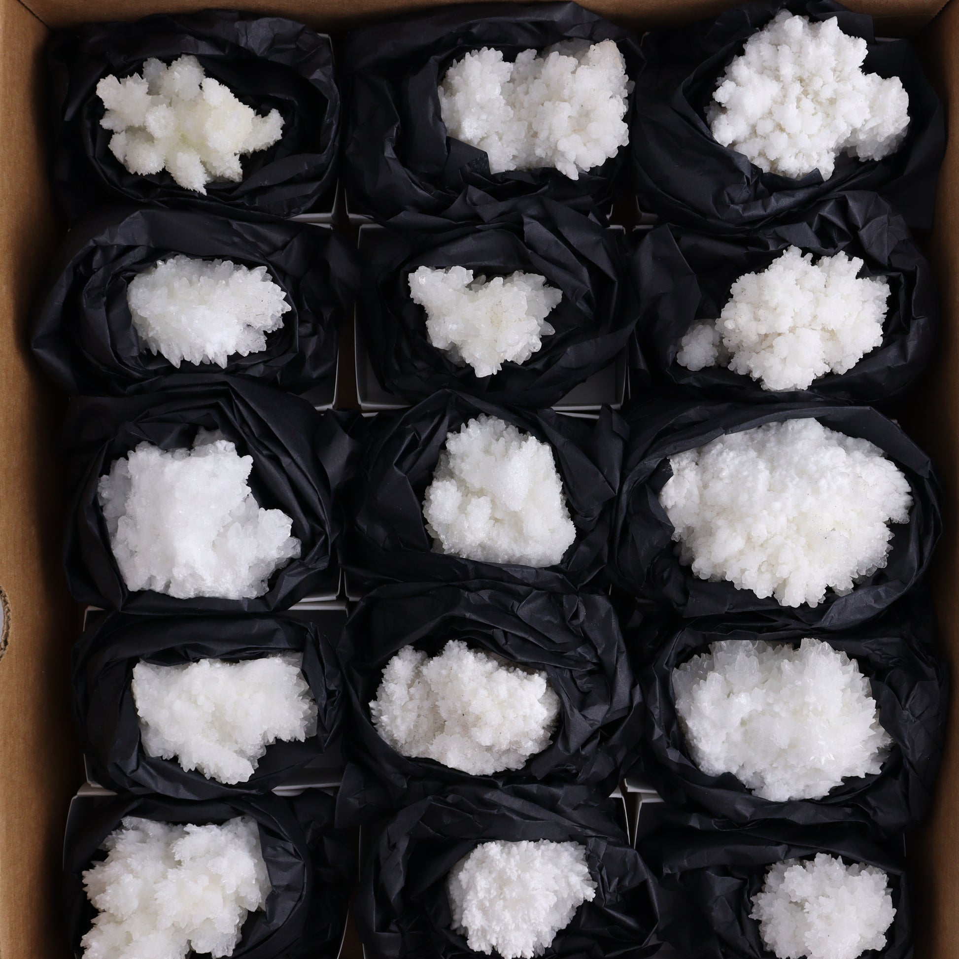 Aragonite Clusters Set of 18 - Expert Wholesale and Supplier of Wholesale Crystals & Bulk Gemstones, ["aragonite","Clusters","Freeforms","Mexico"]