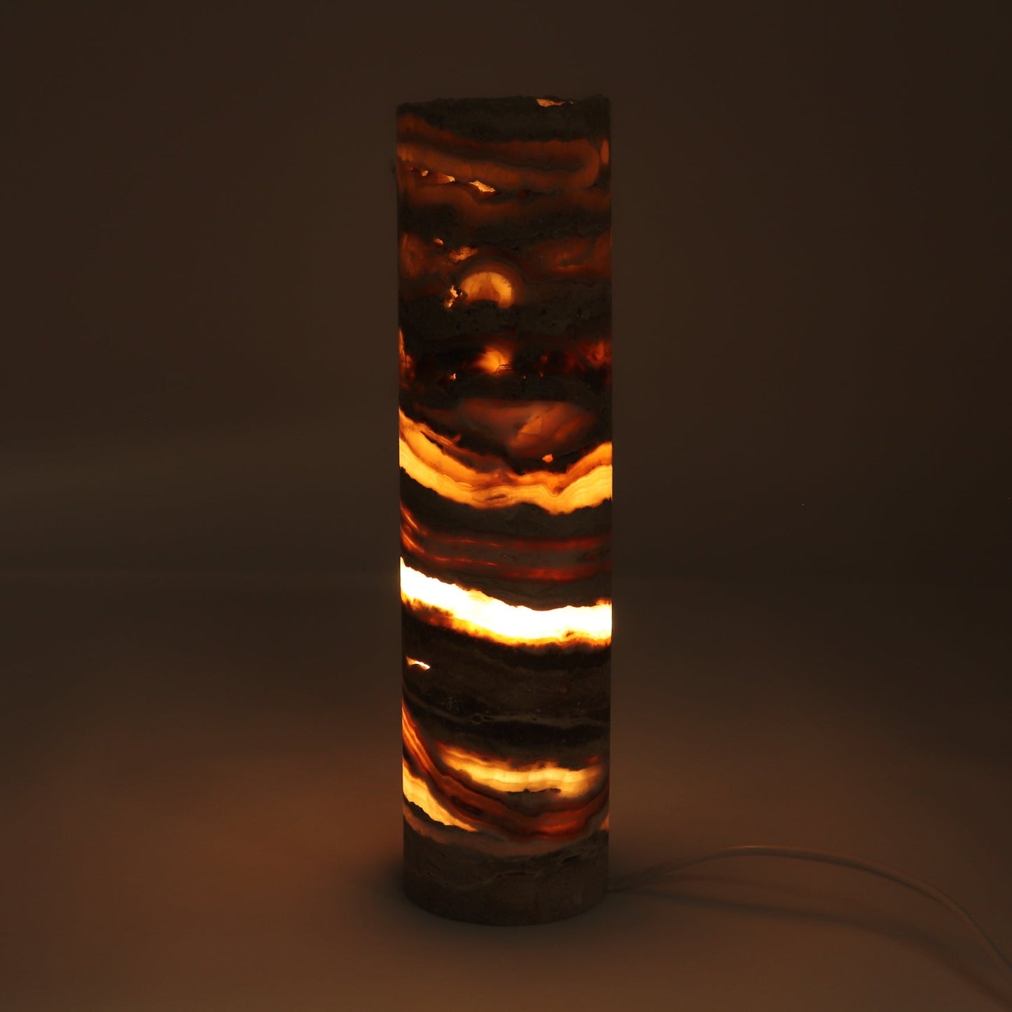 One Medium Honey Rough Top Onyx Lamp Blind