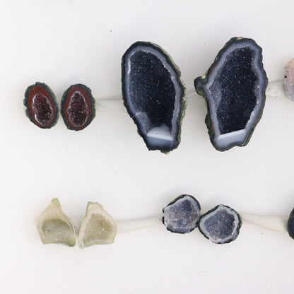 Tabasco Geodes 9 Pairs - Expert Wholesale and Supplier of Wholesale Crystals & Bulk Gemstones, ["Geodes","Tabasco Geode"]