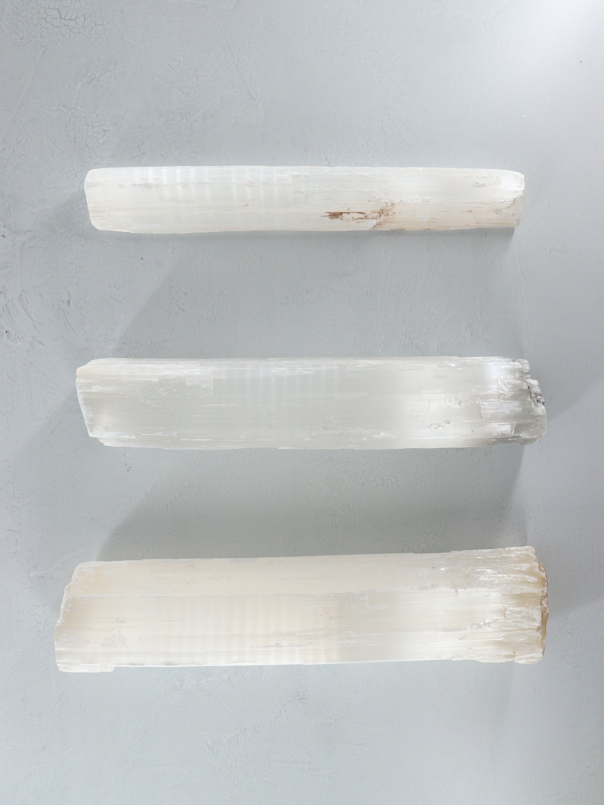 Selenite Logs Set of 3 - Expert Wholesale and Supplier of Wholesale Crystals & Bulk Gemstones, []