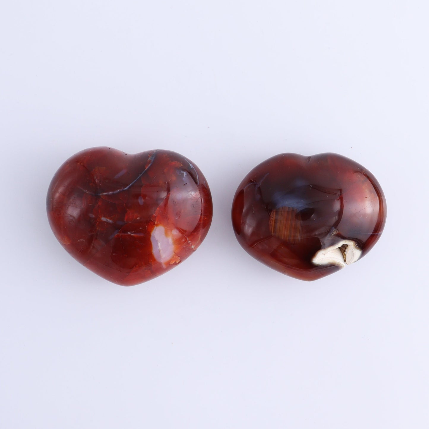 Carnelian Hearts Set of 8 - Expert Wholesale and Supplier of Wholesale Crystals & Bulk Gemstones, ["carnelian","Hearts","Madagascar"]
